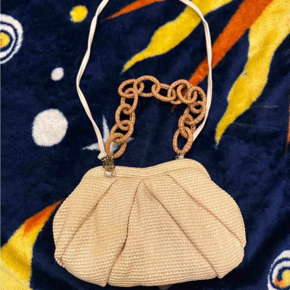 Zara Raffia Bag W/ Removable Strap and Raffia Links